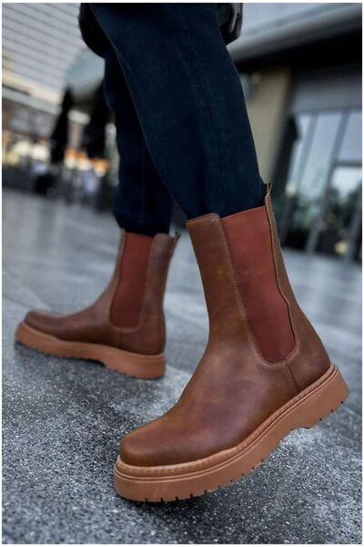 Şeker Portakalım Men's Simple Balanced Protection Winter Zippered Comfort Boots