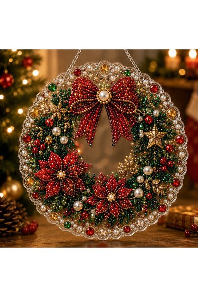 Choice BJ093 DIY Christmas pearl diamond painting pendant, acrylic circular b...
