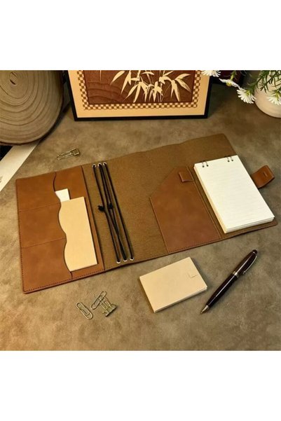 Choice Brown-Style2 Refillable Notebook Organizer Loose Leaf Crazy Horse Leat...