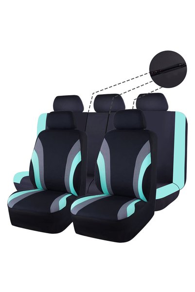 Choice Mint 5 Seat AUTOKING Sporty Design Universal Polyester Fabric Seat Cov...