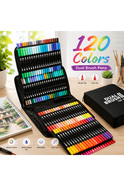 Choice 120 Color 24/36/48/100/120 Color Watercolor Markers Set, Vibrant Art P...