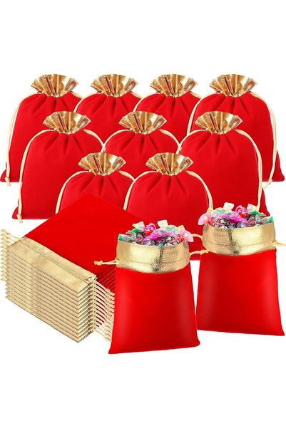Generic Velvet Jewelry Bags, 20 Pack Drawstring Velvet Pouches, 3.9 x 4.7 Inc...