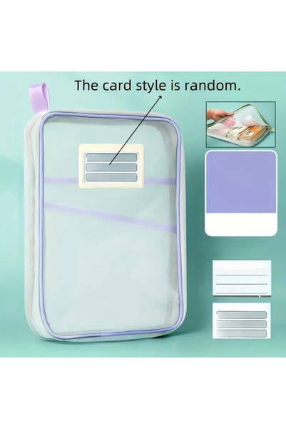 Choice Purple A4 Zipper File Bag Nylon Documents Storage Three Layers Thick M...
