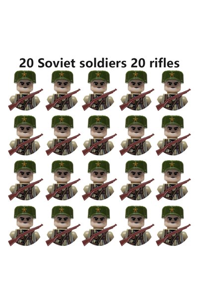 Choice 20pcs set-17 20 military action figures, gifts and toys from the Sovie...