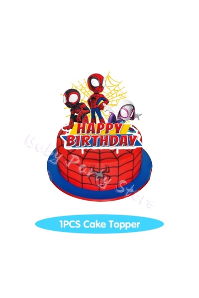 Hasbro 1pcs cake topper Spider And His Amazing Friends Birthday Decorations s...