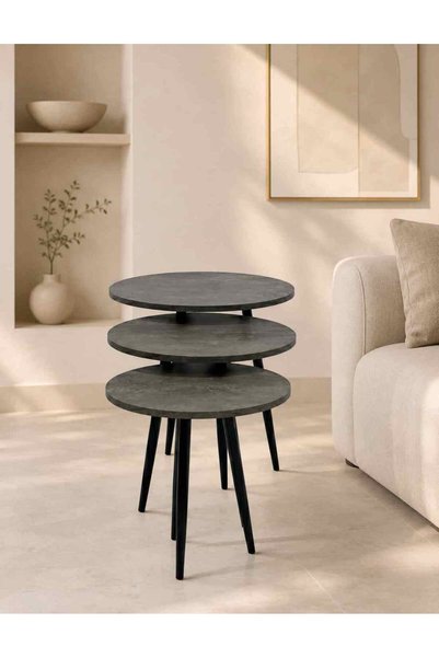 Generic 3-Piece Round Nesting Table