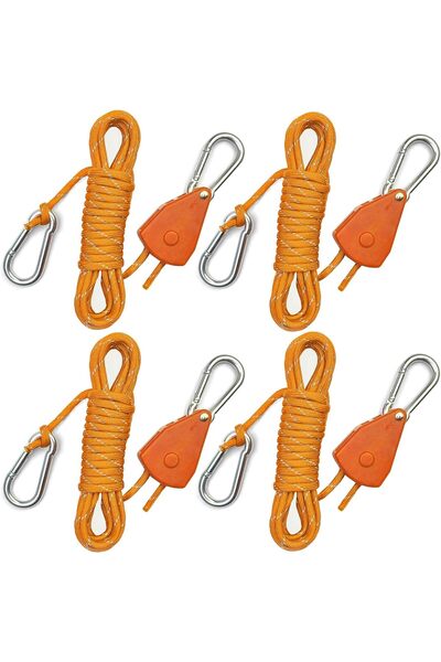 Generic 4.6m Ratchet Tie Down Rope Strap Small Mini Reflctive Rope Hanger Gro...