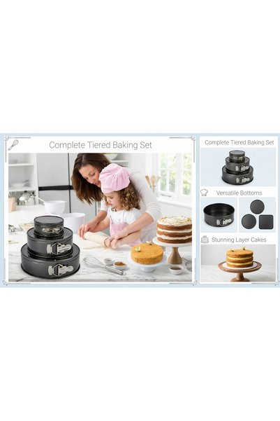 Sekekamaccs Set de 3 tăvi de copt, din oțel carbon, antiaderente
