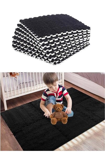 Generic Brand VUCATIN 12PCS Plush Foam Floor Mat for Baby Kids Thickened Inte...