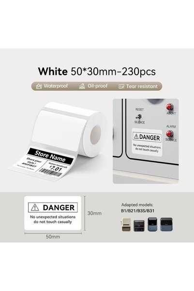 Choice ملصقات حرارية بيضاء 5030 من نيمبوت، ملصقات لاصقة دائرية/بيضاء/ملونة، و...