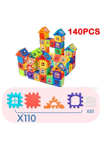 Choice 140 قطعة 140-25 قطعة مكعبات بناء منزل كبيرة الحجم بتصميم نوافذ محاكاة،...