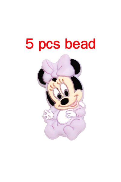 Choice 5pcs bead 5pcs Silicone Cartoon Beads Pacifier Chain Baby DIY Care Pac...