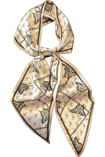 Generic 14x147cm Satin Silky Skinny Scarf for Women - Versatile Long Neck Sca...