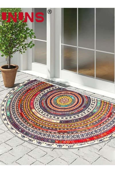 Generic Brand UNUNS Half Round Door Mat,Semi Circle Bathroom Floor Rug,Non-Sl...