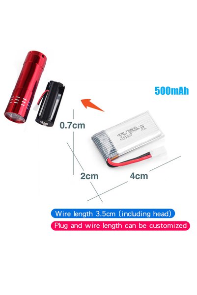 Choice بطارية ليثيوم أيون قابلة لإعادة الشحن USB Type-C بسعة 500 مللي أمبير 3...