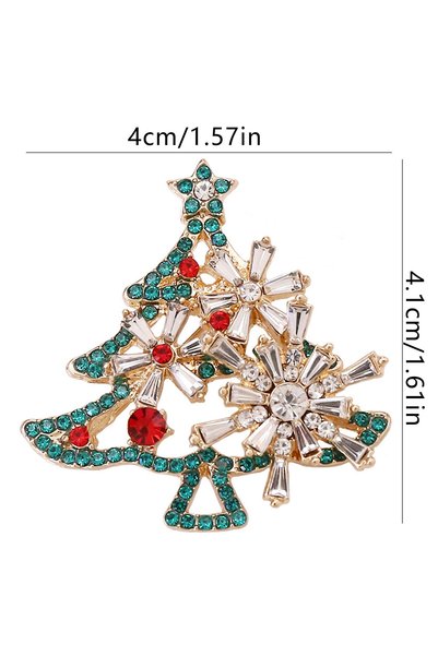 Choice Xz009 1pcs Vintage Alloy Santa Claus Brooch Christmas Tree Pin Metal B...