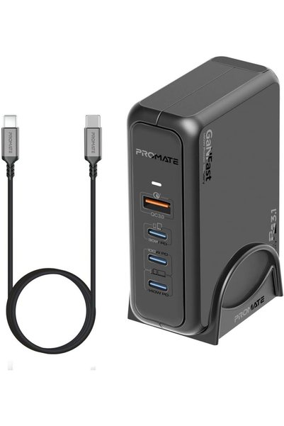 Generic شاحن USB-C GaN بقوة 140 واط مع منفذ Type-C Power Delivery 3.1، ومنفذ ...