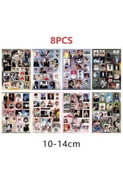 Choice X794-8PCS 8 قطع ملصقات جديدة قابلة للتركيب بصور مشاهير لي هيسيونغ، غطا...