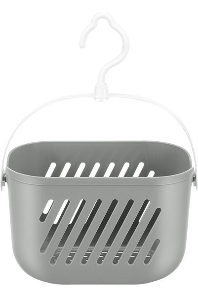Generic Plastic Hanging Shower Caddy Basket, Grey Portable Shower Organizer w...