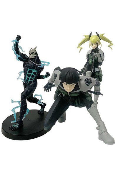 BANDAI 3Pcs Anime Kaiju No. 8 Kafka Hibino Kikoru Shinomiya Soshiro Hoshi Mon...