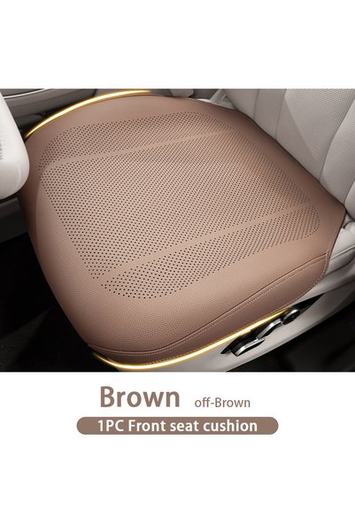 Choice 1PC Brown Seat G Universal Car Seat Cushion Leather Breathable Hole Su...