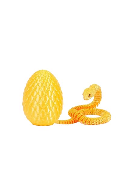 BANDAI golden 1pcs 6pcs/set 3D Printed Snake Surprise Egg Decoration, Flexibl...