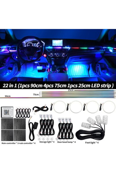 Choice Symphony 22in1 90cm Symphony Car Ambient Light RGBIC Interior LED Stri...