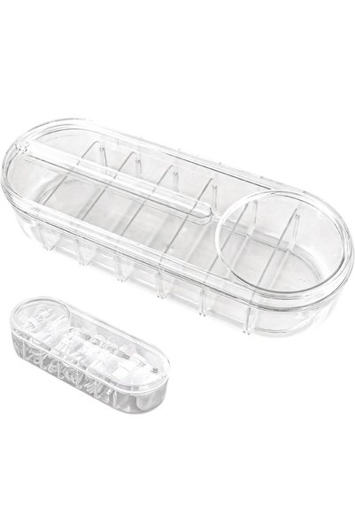 Generic صندوق تخزين الكابلات، منظم الأسلاك مع 6 روابط كابلات متضمنة، فاصل قاب...