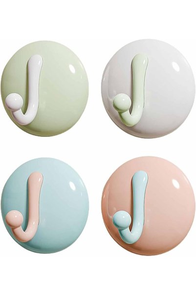 Generic خطافات لاصقة على شكل ماكارون، خطافات جدارية للحمام، مناسبة للمفاتيح و...