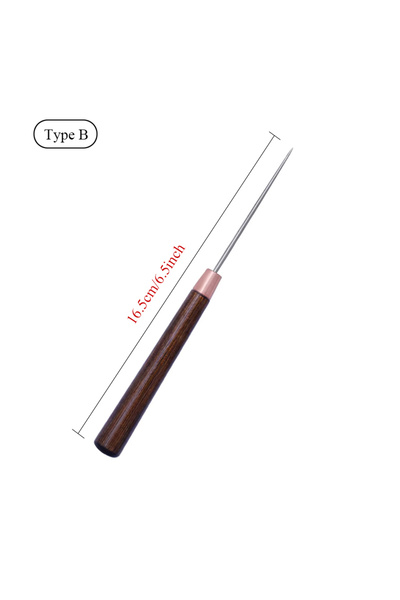 Choice Type B Wood Handle Leather Awl - Straight Awl Punching Tool for Leathe...