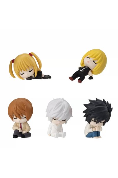 BANDAI NO BOX 5pcs 1 set 5pcs/Set Death Note Nemurasetai Sleeping Team Mini C...