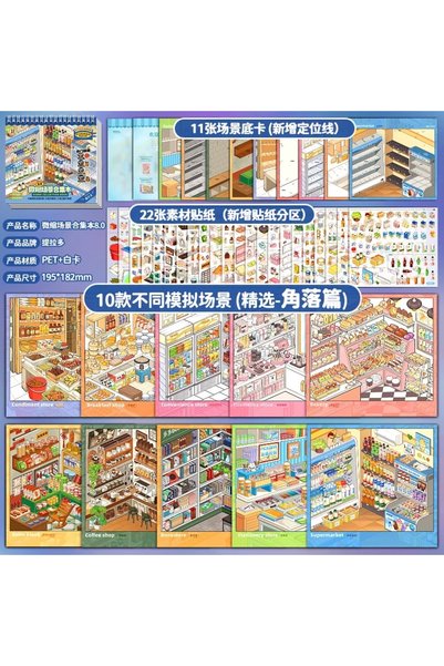 Choice C JIANQI large size 10in1 3D Desktop Organizer Stickers Book Album Car...
