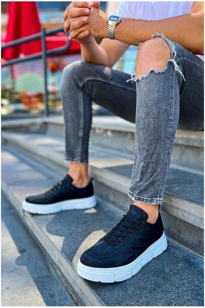 Şeker Portakalım Men's Supported Simple Walking Lace-Up Comfortable Sports Shoes