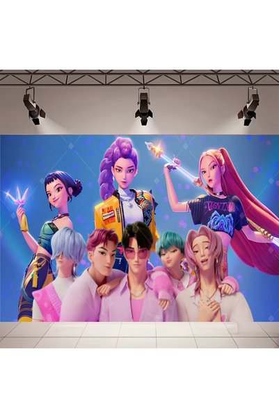 Choice 150X100CM LM-S4108 Beautiful Girl's Kpop Theme Birthday Party Decorati...