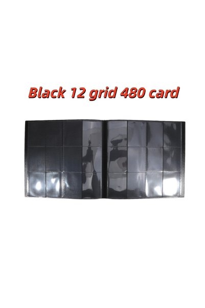 Choice Black 12 grid-480 160/360/480/540 Cards Capacity Pocket Holder Binders...