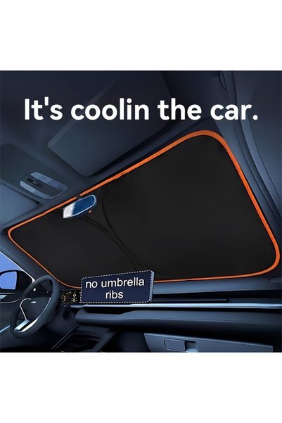 Choice Orange 1PCS Car front windshield shade, protect the interior of the ca...