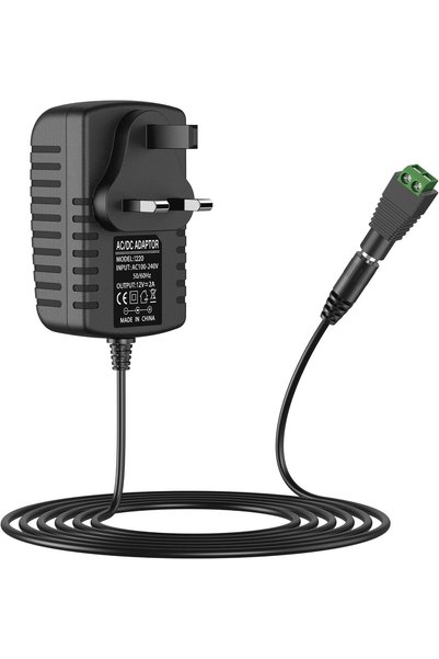 Generic مزود طاقة 12 فولت 2 أمبير لشرائط الإضاءة LED، محول تيار متردد 100-240...