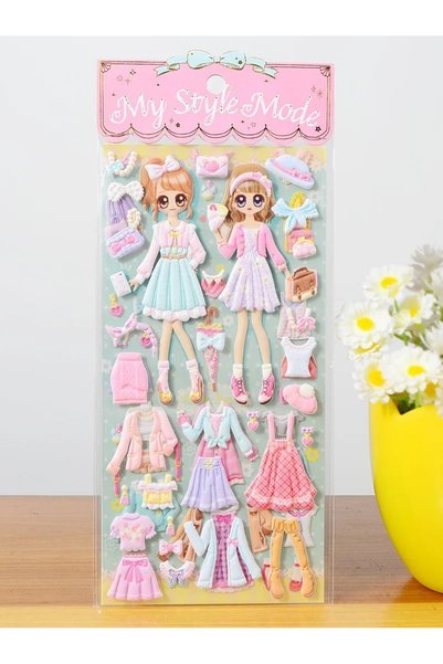 Choice wj1402-06 1pcs Stickers Lovely Anime Girls 3D Kawaii Sticker DIY Scrap...