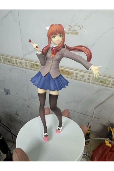 BANDAI B 18cm Anime Merchandise Heartbeat Literature Club Sayori Figure Stand...