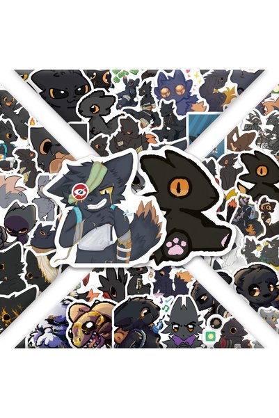 BANDAI 60PCS 60PCS Unknown Casualties Q-version Graffiti Stickers Hand Drawn ...