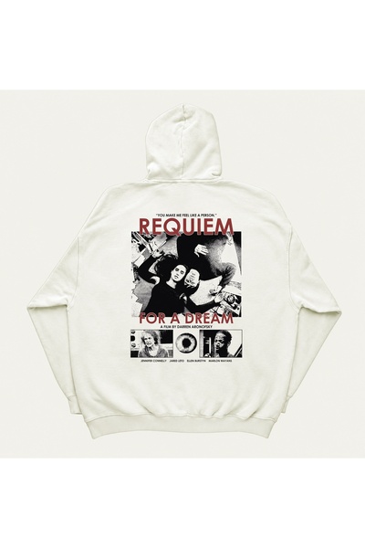 PANDORICA Hanorac unisex cu glugă, imprimat cu „Requiem For Dream”