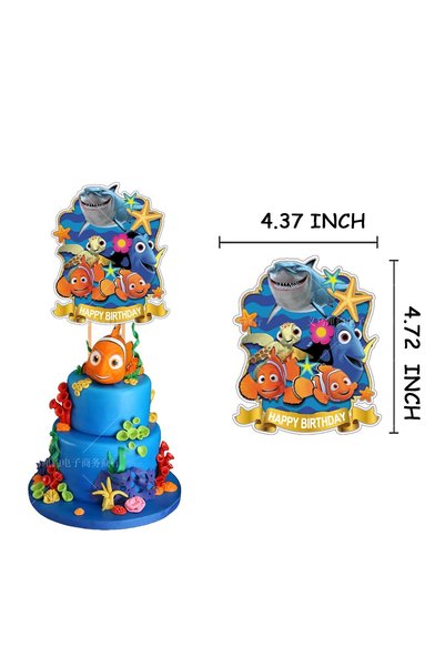 Choice 1pcs caketopper Clownfish Nemeo Kids Birthday Party Decorations Paper ...