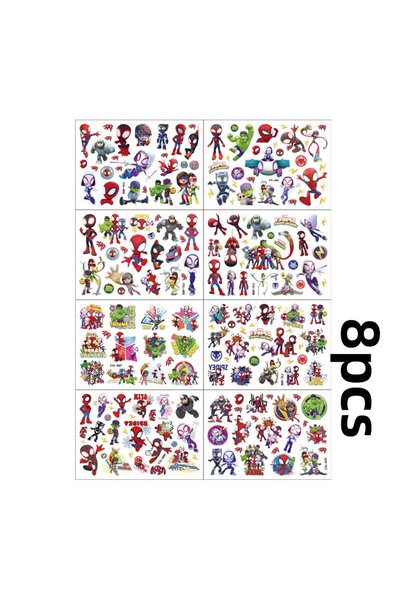 Choice 1-8 1Pcs Spidey And His Amazing Friends Temporary Tattoos For Birthday...
