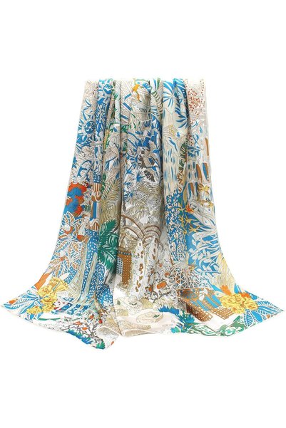 Generic 100% Silk Scarf 43" Large Square Lightweight Headscarf& Shawl–Women H...