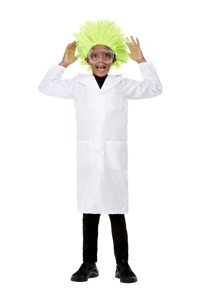 Smiffys Unisex-Child Doctor/Scientist Costume, Unisex, White with Lab Coat Do...
