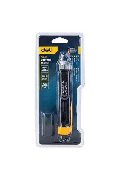 Deli 12/48-1000V AC Contactless Test Pen, Black/Yellow