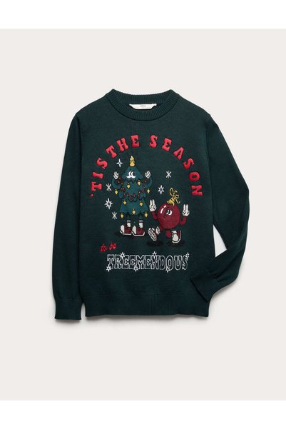 Marks & Spencer Yılbaşı Temalı Pamuklu Kazak