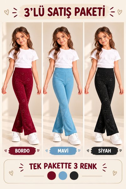 xjoy kids Crep Spanish Stone Leggings with Hearts
