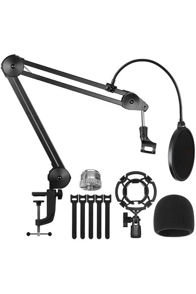 ZERIFAM Microphone Arm Stand, Heavy Duty Mic Mount Microphone Stand, Suspensi...