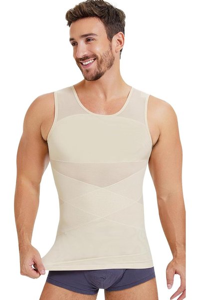 Generic Men's Sleeveless Shapewear Vest, Slimming Body Shaper Tank top, Compr...